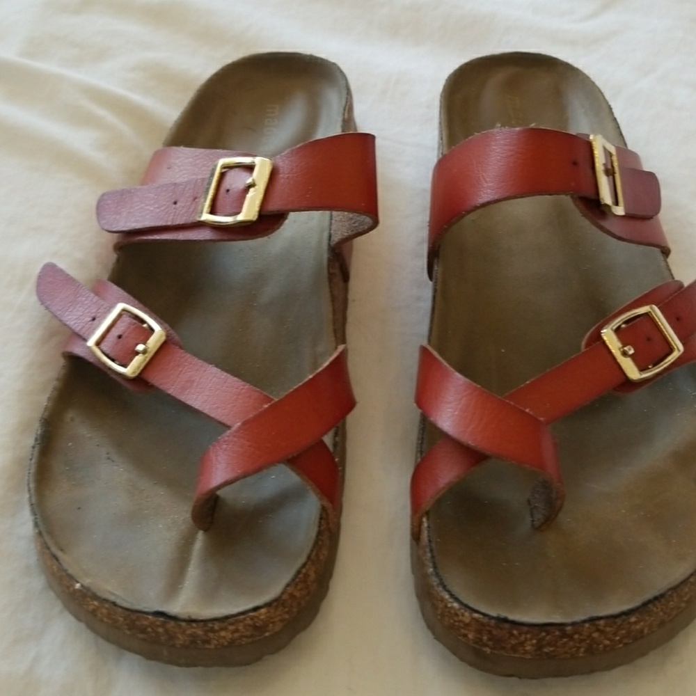 Orange  leather thongs